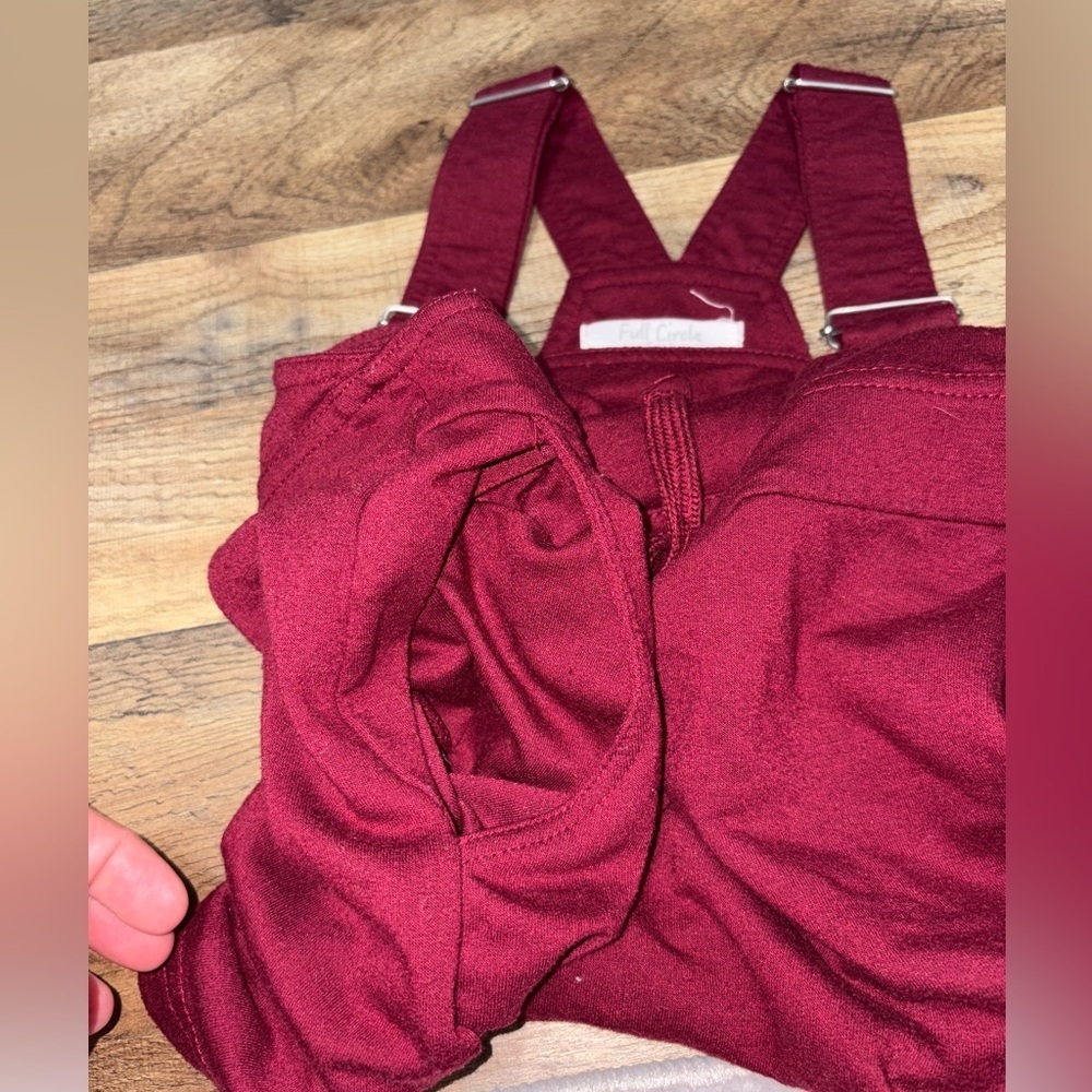 ❤️Full Circle Trends Girls Maroon Overall Dress ❤️ - Picture 5 of 6